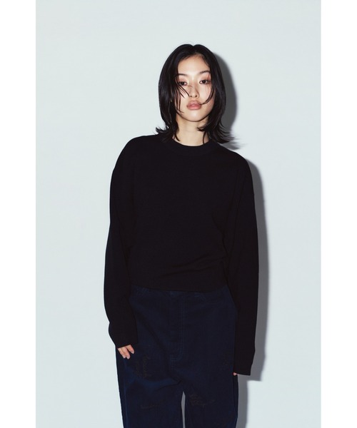 Knuth Marf(クヌースマーフ)の「2way cuffs normcore knit(ニット/セーター・レディース・ブラック/ブラウン/グレー/ピンク・FREE)」の18枚目の写真