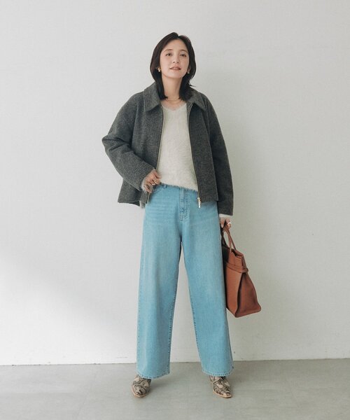 RIVE DROITE(リヴドロワ)の「メランジラメフェザーニット(秋服/冬服)(ニット/セーター・レディース・オフホワイト/ブラウン/ベージュ・FREE)」の21枚目の写真