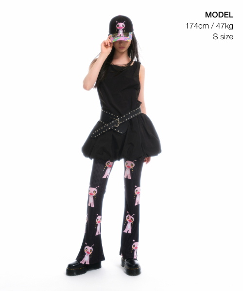 MUSINSA STANDARD WOMAN（ムシンサスタンダードウーマン）の「[ユースベース コラボ] ウィメンズ MY ブーツカットジャージパンツ [ブラック]（その他パンツ・レディース・その他・FREE）」の2枚目の写真