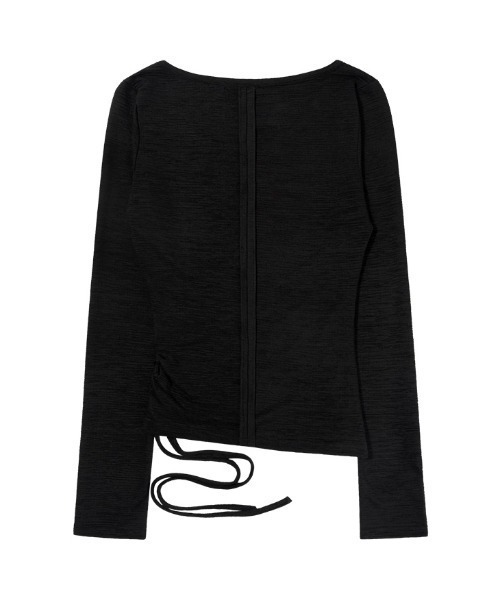 FANCY CLUB(ファンシークラブ)の「A'GEM/9 × .kom 『FANCY CLUB/ファンシークラブ』 SIDE CORSET LONG SLEEVE/サイドコルセットロングスリーブカットソー(Tシャツ/カットソー・レディース・ブラック/ホワイト・FREE)」の13枚目の写真
