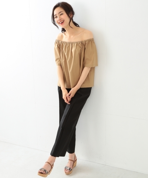 Demi-Luxe BEAMS（デミルクス ビームス）の「【VERY6月号掲載】Demi-Luxe BEAMS / クロップド タックワイドパンツ（その他パンツ・レディース・オフホワイト/ブラック・38/36）」の12枚目の写真