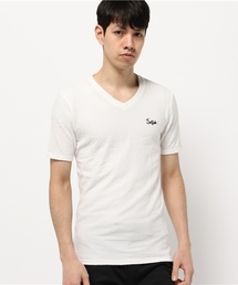 VENCEEXCHANGE | カットサッカーワンポイント刺繍Tシャツ(Tシャツ/カットソー)