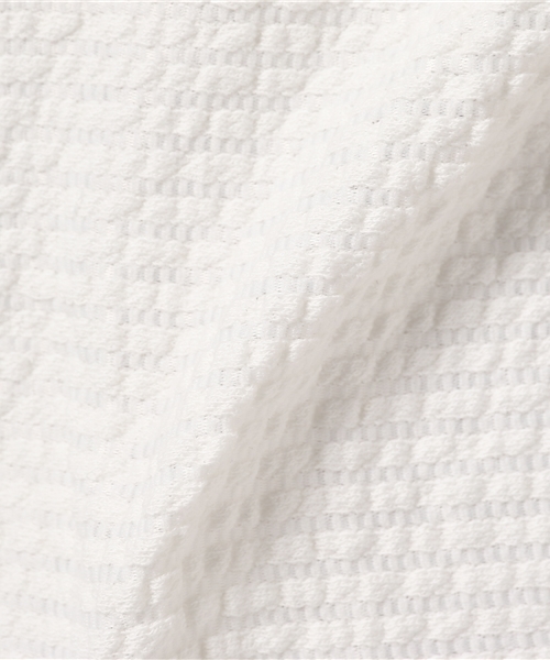 VENCEEXCHANGE（ヴァンスエクスチェンジ）の「カットサッカーワンポイント刺繍Tシャツ（Tシャツ/カットソー・メンズ・ダークネイビー/オフホワイト/ネイビー・LARGE/MEDIUM）」の9枚目の写真