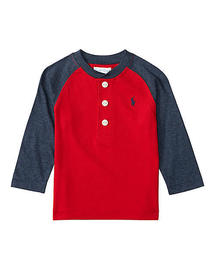 POLO RALPH LAUREN CHILDRENSWEAR | コットン ジャージー ベースボール ヘンリー(Tシャツ/カットソー)