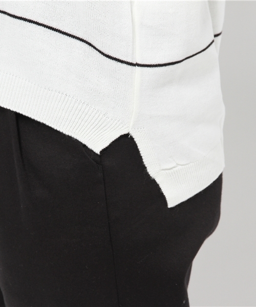 PLAIN CLOTHING（プレーンクロージング）の「ラインボーダーニット【PLAIN CLOTHING】（ニット/セーター・レディース・ネイビー/ブラック/アイボリー/ワイン・FREE）」の10枚目の写真