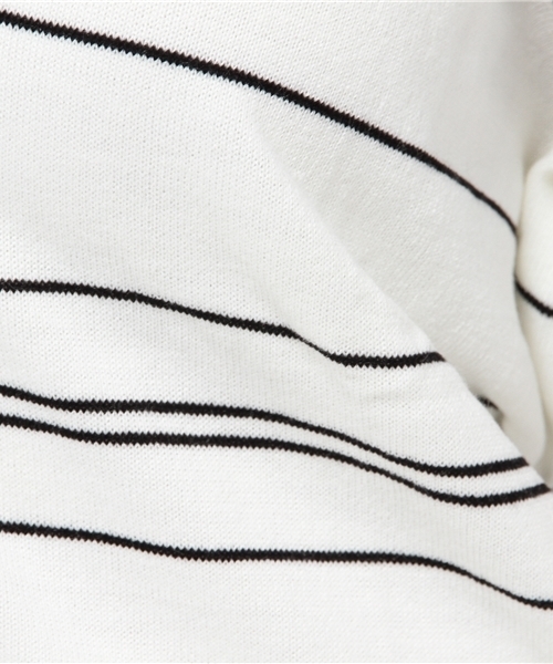 PLAIN CLOTHING（プレーンクロージング）の「ラインボーダーニット【PLAIN CLOTHING】（ニット/セーター・レディース・ネイビー/ブラック/アイボリー/ワイン・FREE）」の11枚目の写真