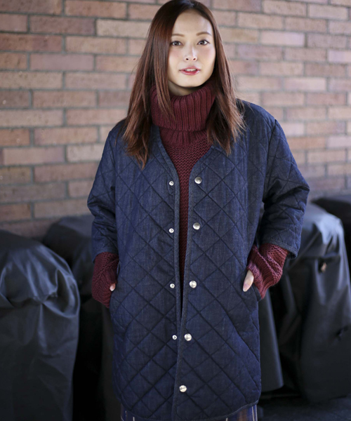 Denime(ドゥニーム)の「デニムキルティングコート(デニムジャケット・レディース・インディゴブルー・MEDIUM/SMALL)」の7枚目の写真