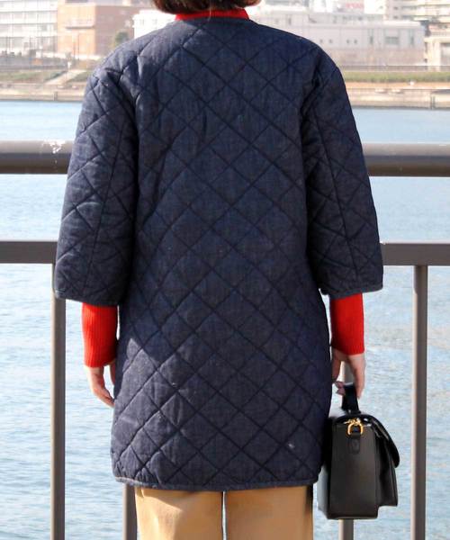 Denime(ドゥニーム)の「デニムキルティングコート(デニムジャケット・レディース・インディゴブルー・MEDIUM/SMALL)」の11枚目の写真