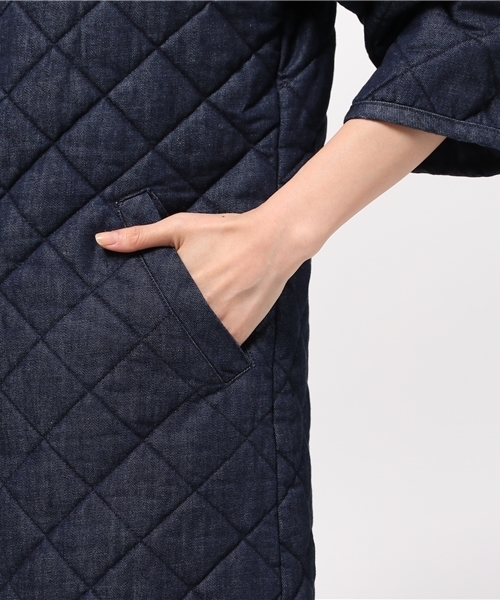 Denime(ドゥニーム)の「デニムキルティングコート(デニムジャケット・レディース・インディゴブルー・MEDIUM/SMALL)」の4枚目の写真
