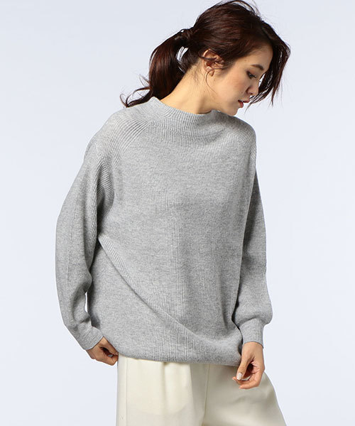 NOLLEY’S（ノーリーズ）の「【and GIRL2月号掲載】片畦ハイネックプルオーバーニット（ニット/セーター・レディース・オフホワイト/ライトグレー/ネイビー/レッド・38）」の3枚目の写真
