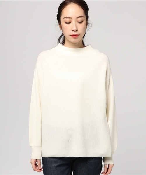 NOLLEY’S（ノーリーズ）の「【and GIRL2月号掲載】片畦ハイネックプルオーバーニット（ニット/セーター・レディース・オフホワイト/ライトグレー/ネイビー/レッド・38）」の5枚目の写真