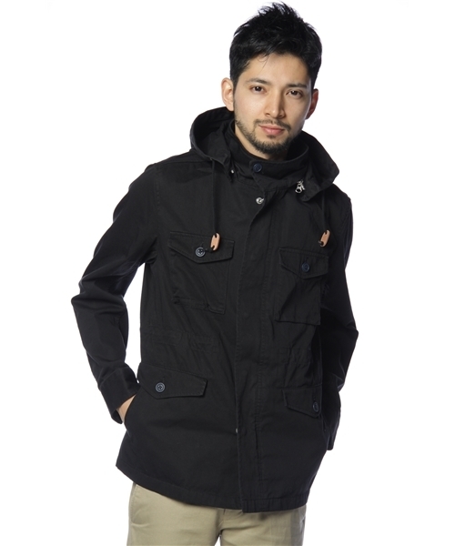 green label relaxing（グリーンレーベルリラクシング）の「M-65 HOODED ブルゾン（ミリタリージャケット・メンズ・オリーブ/ネイビー・SMALL/MEDIUM/LARGE/X-LARGE）」の2枚目の写真