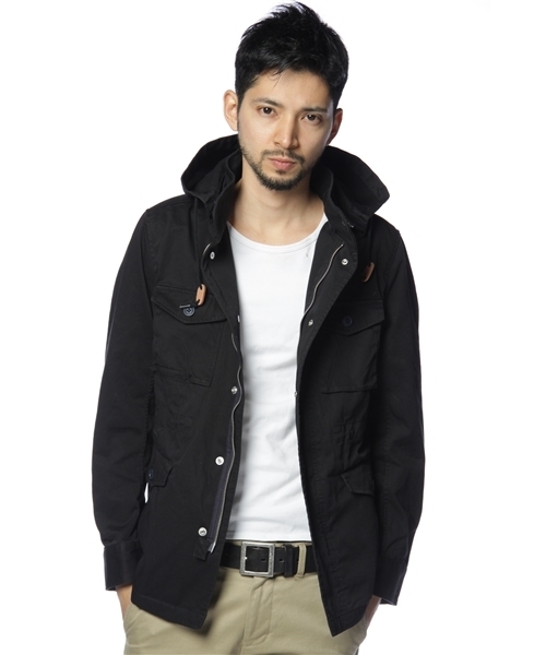 green label relaxing（グリーンレーベルリラクシング）の「M-65 HOODED ブルゾン（ミリタリージャケット・メンズ・オリーブ/ネイビー・SMALL/MEDIUM/LARGE/X-LARGE）」の5枚目の写真