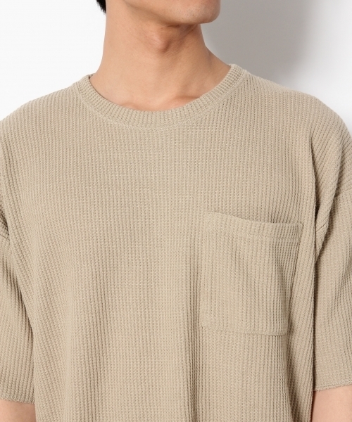 RAGEBLUE（レイジブルー）の「加工BIGワッフルTシャツ/748205（Tシャツ/カットソー・メンズ・ホワイト/グリーン/レッド/ブラック/ベージュ・MEDIUM/SMALL/LARGE）」の9枚目の写真