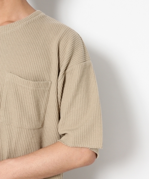 RAGEBLUE（レイジブルー）の「加工BIGワッフルTシャツ/748205（Tシャツ/カットソー・メンズ・ホワイト/グリーン/レッド/ブラック/ベージュ・MEDIUM/SMALL/LARGE）」の10枚目の写真