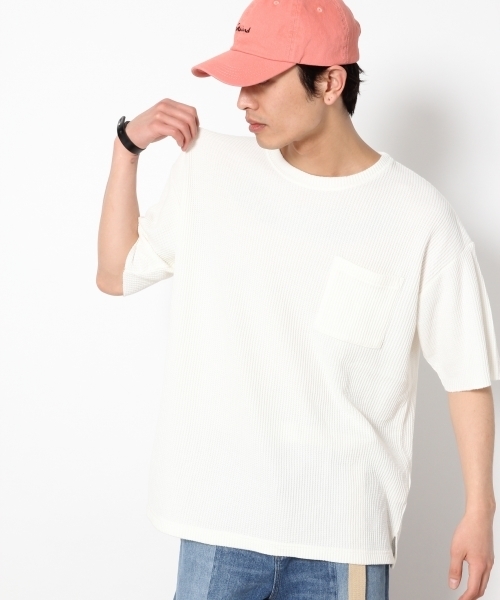 RAGEBLUE（レイジブルー）の「加工BIGワッフルTシャツ/748205（Tシャツ/カットソー・メンズ・ホワイト/グリーン/レッド/ブラック/ベージュ・MEDIUM/SMALL/LARGE）」の15枚目の写真