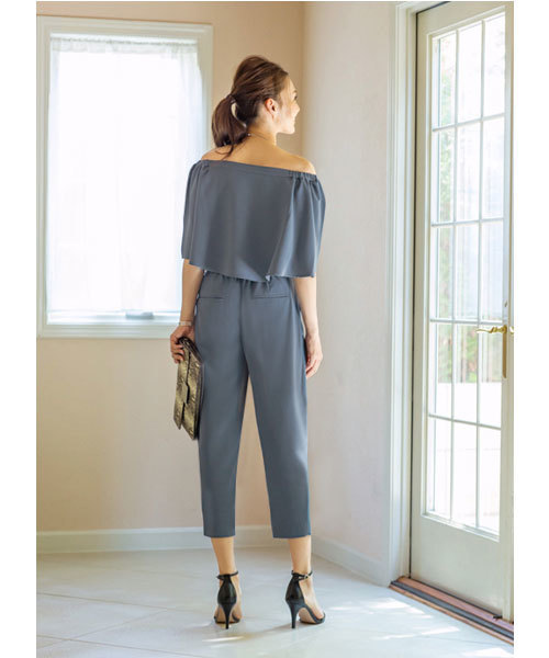 STYLE DELI(スタイルデリ)の「【STYLE DELI DRESS】クロップドラップパンツ(その他パンツ・レディース・ブルー/ブラック・MEDIUM/SMALL)」の10枚目の写真