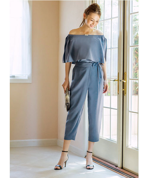 STYLE DELI(スタイルデリ)の「【STYLE DELI DRESS】クロップドラップパンツ(その他パンツ・レディース・ブルー/ブラック・MEDIUM/SMALL)」の11枚目の写真