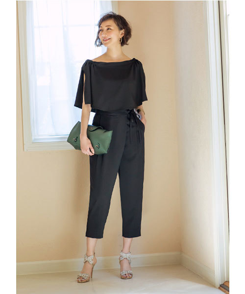 STYLE DELI(スタイルデリ)の「【STYLE DELI DRESS】クロップドラップパンツ(その他パンツ・レディース・ブルー/ブラック・MEDIUM/SMALL)」の12枚目の写真