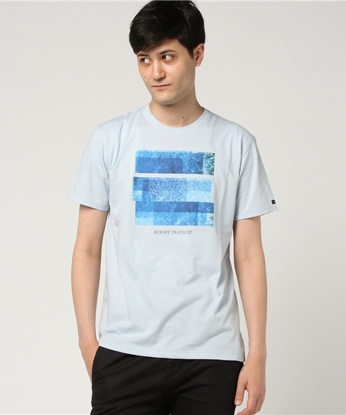 LOVELESS（ラブレス）の「【LOVELESS】MENS リゾートトラベラーT（Tシャツ/カットソー・メンズ・スカイブルー/オフホワイト・3/1/2）」の9枚目の写真