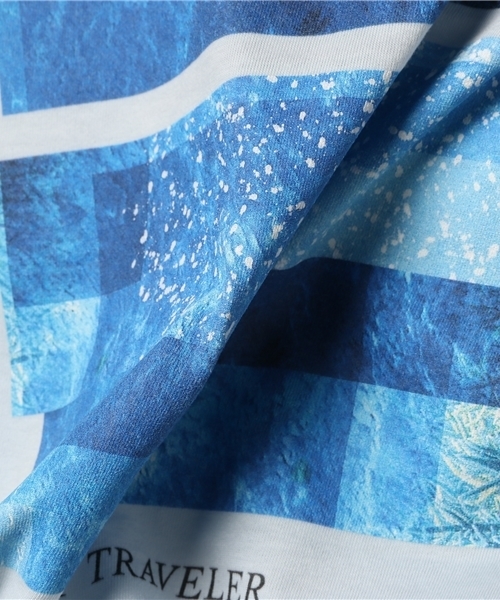 LOVELESS（ラブレス）の「【LOVELESS】MENS リゾートトラベラーT（Tシャツ/カットソー・メンズ・スカイブルー/オフホワイト・3/1/2）」の8枚目の写真