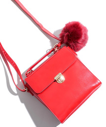 WEGO | WEGO/ビッグポンポン付きショルダーバッグ(ショルダーバッグ)