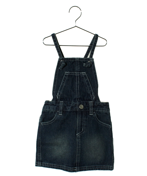 green label relaxing(グリーンレーベルリラクシング)の「デニム ジャンパーミニスカート(その他ベビー用品・キッズ・ネイビー・85cm)」の1枚目の写真