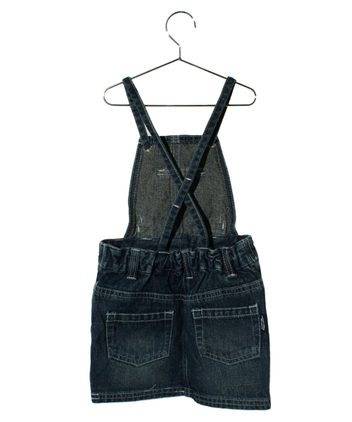 green label relaxing(グリーンレーベルリラクシング)の「デニム ジャンパーミニスカート(その他ベビー用品・キッズ・ネイビー・85cm)」の2枚目の写真
