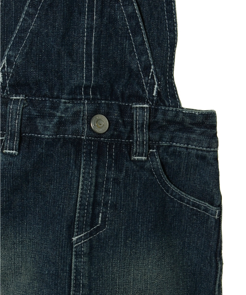 green label relaxing(グリーンレーベルリラクシング)の「デニム ジャンパーミニスカート(その他ベビー用品・キッズ・ネイビー・85cm)」の4枚目の写真