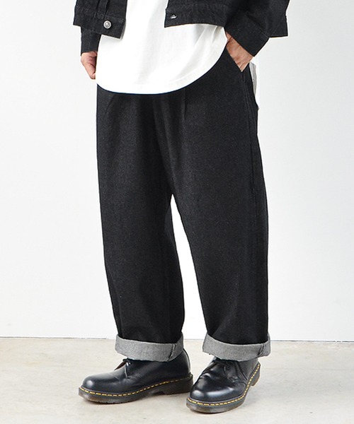 MinoriTY（マイノリティ）の「デニム バルーン ワイドパンツ 10oz（デニムパンツ・メンズ・ブラック/インディゴブルー/ブルー系その他/キナリ・M/L）」の14枚目の写真