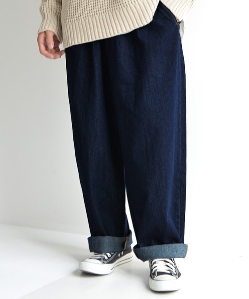 MinoriTY（マイノリティ）の「デニム バルーン ワイドパンツ 10oz（デニムパンツ・メンズ・ブラック/インディゴブルー/ブルー系その他/キナリ・M/L）」の12枚目の写真