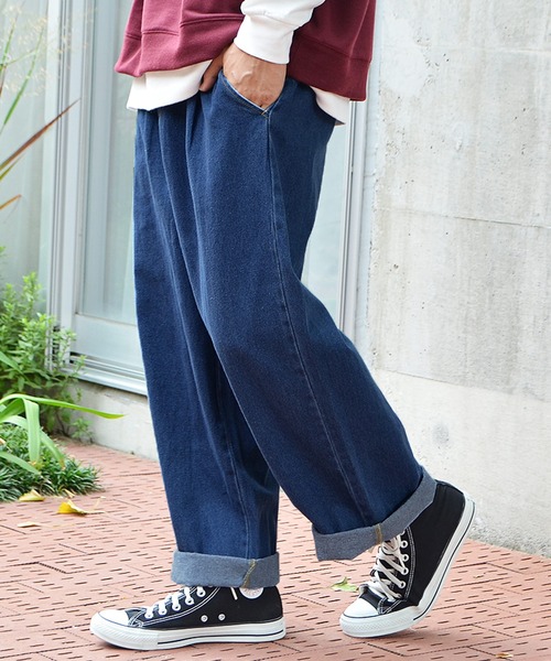 MinoriTY（マイノリティ）の「デニム バルーン ワイドパンツ 10oz（デニムパンツ・メンズ・ブラック/インディゴブルー/ブルー系その他/キナリ・M/L）」の10枚目の写真