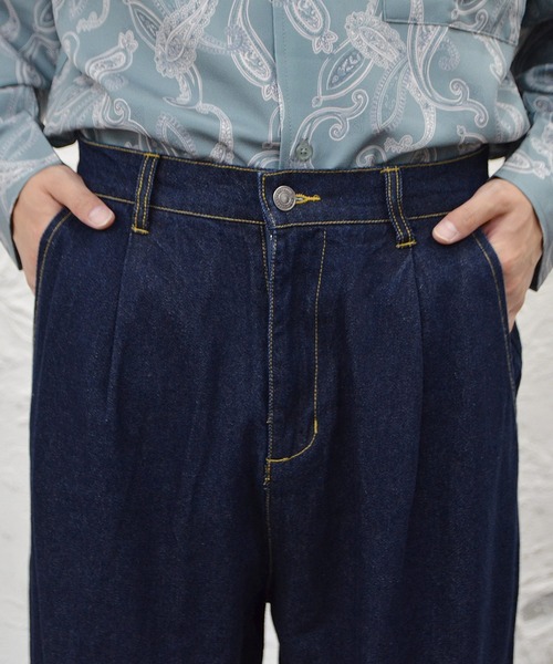 MinoriTY（マイノリティ）の「デニム バルーン ワイドパンツ 10oz（デニムパンツ・メンズ・ブラック/インディゴブルー/ブルー系その他/キナリ・M/L）」の8枚目の写真