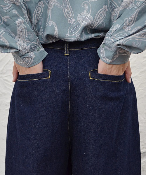 MinoriTY（マイノリティ）の「デニム バルーン ワイドパンツ 10oz（デニムパンツ・メンズ・ブラック/インディゴブルー/ブルー系その他/キナリ・M/L）」の7枚目の写真