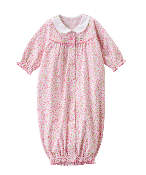 白襟付き小花柄 ツーウェイオール ロンパース Miki House ミキハウス のファッション通販 Zozotown