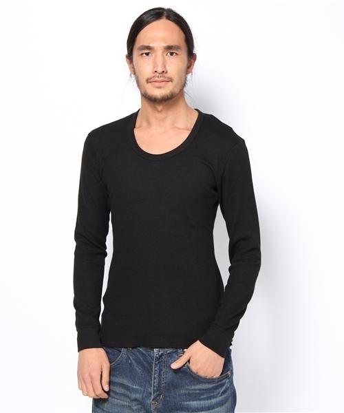 BEAUTY&YOUTH UNITED ARROWS（ビューティーアンドユースユナイテッドアローズ）の「BY サーモ サーマル クルーネック◆（Tシャツ/カットソー・メンズ・ホワイト/ブラック/グレー・MEDIUM/LARGE/SMALL/X-LARGE）」の3枚目の写真