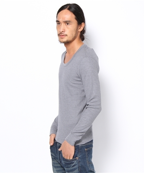 BEAUTY&YOUTH UNITED ARROWS（ビューティーアンドユースユナイテッドアローズ）の「BY サーモ サーマル クルーネック◆（Tシャツ/カットソー・メンズ・ホワイト/ブラック/グレー・MEDIUM/LARGE/SMALL/X-LARGE）」の4枚目の写真