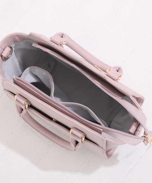 one after another NICE CLAUP(ワンアフターアナザーナイスクラップ)の「スカラップショルダーBAG(ショルダーバッグ・レディース・アイボリー/ブラック/ラベンダー・FREE)」の4枚目の写真
