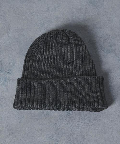UNITED ARROWS（ユナイテッドアローズ）の「UA ITY リブ ニットキャップ（ニットキャップ/ビーニー・メンズ・ブラック/ダークグレー/レッド/ネイビー・FREE）」の3枚目の写真