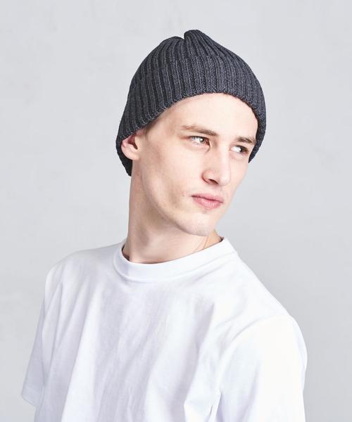 UNITED ARROWS（ユナイテッドアローズ）の「UA ITY リブ ニットキャップ（ニットキャップ/ビーニー・メンズ・ブラック/ダークグレー/レッド/ネイビー・FREE）」の9枚目の写真