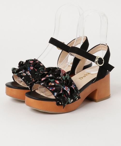 WEGO（ウィゴー）の「WEGO/フリルウッドタイプサンダル（サンダル・レディース・ブラック/レッド/ピンク/その他1・MEDIUM/LARGE）」の8枚目の写真