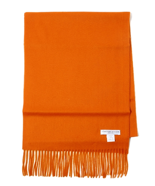 Johnstons of Elgin（ジョンストンズオブエルガン）の「Johnstons/WA000057（マフラー・メンズ・ブルー/オレンジ/レッド系その他/ブラック/ネイビー/グレー・FREE）」の6枚目の写真