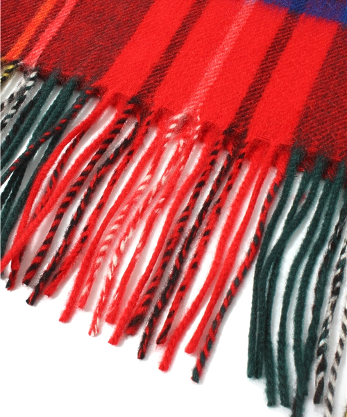 Johnstons of Elgin（ジョンストンズオブエルガン）の「Johnstons/WA000057（マフラー・メンズ・ブルー/オレンジ/レッド系その他/ブラック/ネイビー/グレー・FREE）」の8枚目の写真