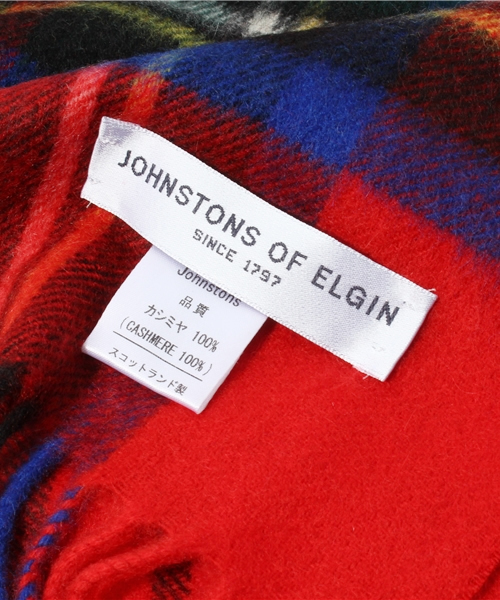 Johnstons of Elgin（ジョンストンズオブエルガン）の「Johnstons/WA000057（マフラー・メンズ・ブルー/オレンジ/レッド系その他/ブラック/ネイビー/グレー・FREE）」の9枚目の写真