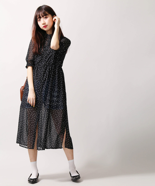 WEGO（ウィゴー）の「WEGO/フラワーガウンワンピース（ワンピース・レディース・その他1/ドット・FREE）」の9枚目の写真