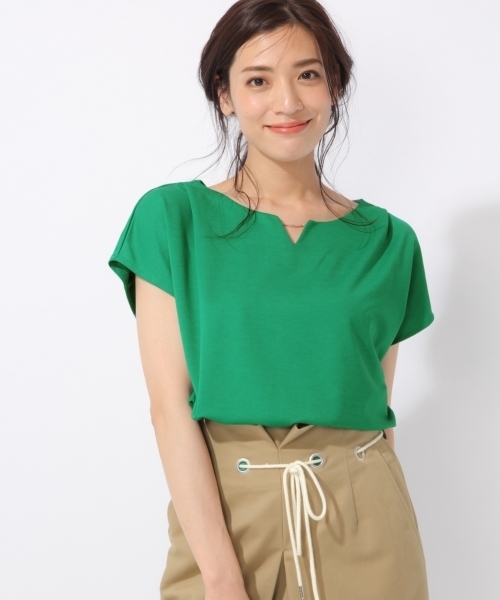 laboratory work(ラボラトリーワーク)の「バー付きプルオーバー(Tシャツ/カットソー・レディース・ホワイト/グリーン/ネイビー/イエロー・MEDIUM)」の3枚目の写真