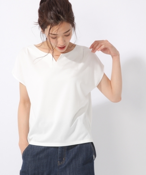 laboratory work(ラボラトリーワーク)の「バー付きプルオーバー(Tシャツ/カットソー・レディース・ホワイト/グリーン/ネイビー/イエロー・MEDIUM)」の20枚目の写真