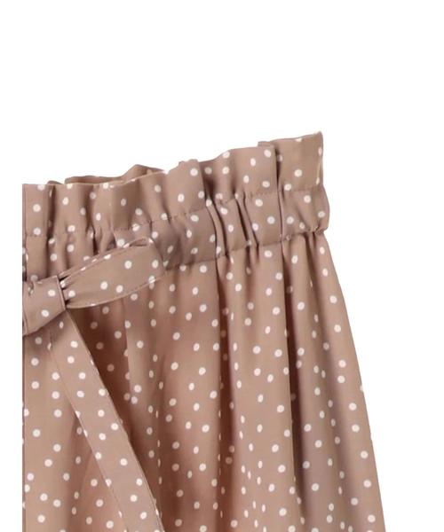 AMERICAN HOLIC（アメリカンホリック）の「・ウエストフリルリボン付とろみワイドパンツ　＊（その他パンツ・レディース・ブラック/カーキ/ネイビー/ドット/ベージュ系その他/キャメル/ストライプ・L/M）」の13枚目の写真