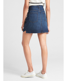 GAP デニムプレイドミニスカート26