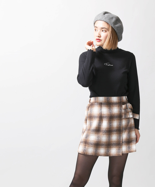WEGO（ウィゴー）の「WEGO/シャギーチェックミニスカート（スカート・レディース・ブラック系その他2/ブラウン系その他2・FREE）」の8枚目の写真